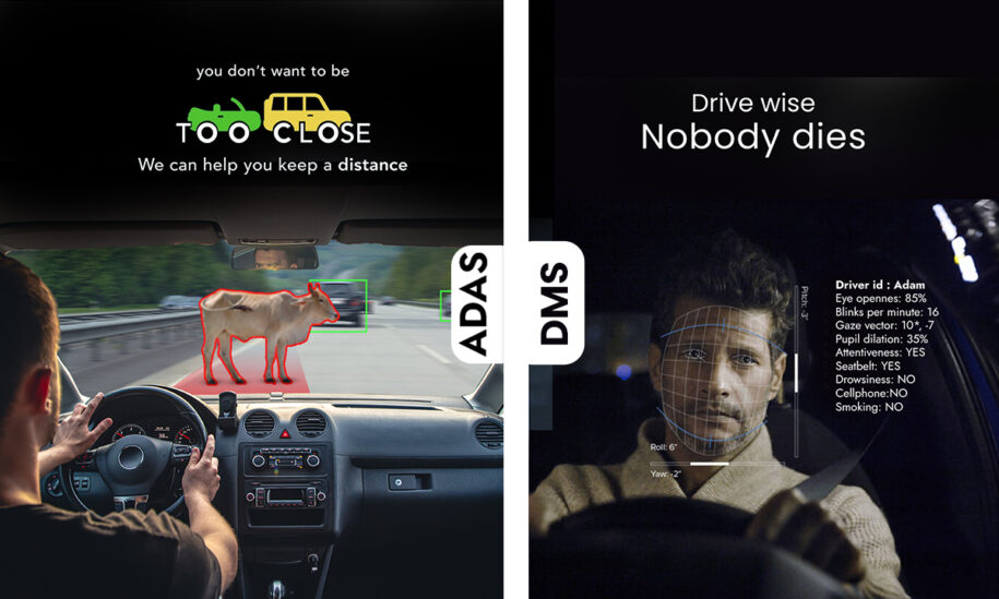 Modern dashcam features including 4K recording, GPS tracking, ADAS, and DMS